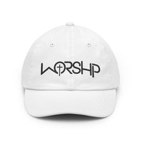 Load image into Gallery viewer, Worship Cross Hat — Embroidered Dad Hat