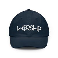 Load image into Gallery viewer, Worship Cross Hat — Embroidered Dad Hat