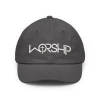 Load image into Gallery viewer, Worship Cross Hat — Embroidered Dad Hat
