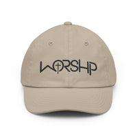 Load image into Gallery viewer, Worship Cross Hat — Embroidered Dad Hat