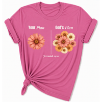 Load image into Gallery viewer, Your Plan. God's Plan Floral T-Shirt - Unisex