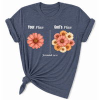 Load image into Gallery viewer, Your Plan. God's Plan Floral T-Shirt - Unisex