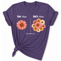 Load image into Gallery viewer, Your Plan. God's Plan Floral T-Shirt - Unisex