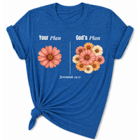 Load image into Gallery viewer, Your Plan. God's Plan Floral T-Shirt - Unisex