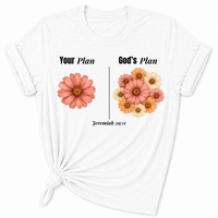 Load image into Gallery viewer, Your Plan. God's Plan Floral T-Shirt - Unisex