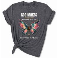 Load image into Gallery viewer, Restored By Grace Butterfly T-Shirt