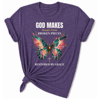 Load image into Gallery viewer, Restored By Grace Butterfly T-Shirt