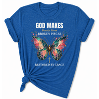Load image into Gallery viewer, Restored By Grace Butterfly T-Shirt