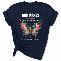 Load image into Gallery viewer, Restored By Grace Butterfly T-Shirt