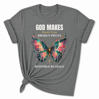 Load image into Gallery viewer, Restored By Grace Butterfly T-Shirt
