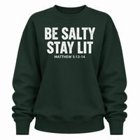 Load image into Gallery viewer, Be Salty Stay Lit - Matthew 5:13 - 14 - Women's Crewneck Sweatshirt