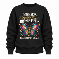 Load image into Gallery viewer, Beauty From Broken Pieces – Restored by Grace - Crewneck Sweatshirt