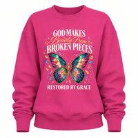 Load image into Gallery viewer, Beauty From Broken Pieces – Restored by Grace - Crewneck Sweatshirt