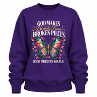 Load image into Gallery viewer, Beauty From Broken Pieces – Restored by Grace - Crewneck Sweatshirt