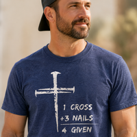 Load image into Gallery viewer, 1 Cross Three Nails Forgiven T-Shirt - Men's