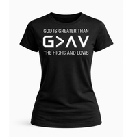 Load image into Gallery viewer, God is Greater Than Highs and Lows T-Shirt