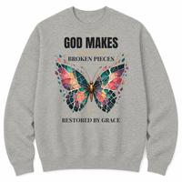 Load image into Gallery viewer, God Makes Beauty From Broken Pieces Crewneck Sweatshirt