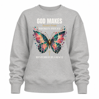 Load image into Gallery viewer, God Makes Beauty From Broken Pieces Crewneck Sweatshirt
