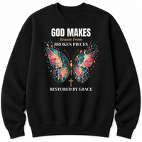 Load image into Gallery viewer, God Makes Beauty From Broken Pieces Crewneck Sweatshirt