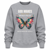 Load image into Gallery viewer, God Makes Beauty From Broken Pieces Crewneck Sweatshirt