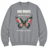 Load image into Gallery viewer, God Makes Beauty From Broken Pieces Crewneck Sweatshirt