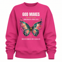 Load image into Gallery viewer, God Makes Beauty From Broken Pieces Crewneck Sweatshirt