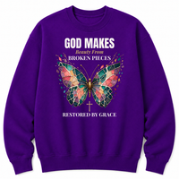 Load image into Gallery viewer, God Makes Beauty From Broken Pieces Crewneck Sweatshirt