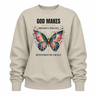 Load image into Gallery viewer, God Makes Beauty From Broken Pieces Crewneck Sweatshirt