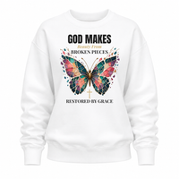 Load image into Gallery viewer, God Makes Beauty From Broken Pieces Crewneck Sweatshirt