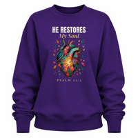 Load image into Gallery viewer, He Restores My Soul Crewneck Sweatshirt