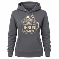 Load image into Gallery viewer, All I Need is Jesus &amp; Coffee Hoodie - Women's