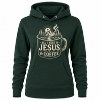 Load image into Gallery viewer, All I Need is Jesus &amp; Coffee Hoodie - Women's