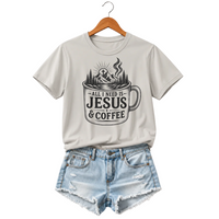 Load image into Gallery viewer, All I Need is Jesus &amp; Coffee T-Shirt - Unisex