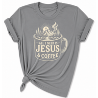 Load image into Gallery viewer, All I Need is Jesus &amp; Coffee T-Shirt - Unisex