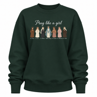 Load image into Gallery viewer, Pray Like A Girl - Crewneck Sweatshirt