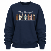 Load image into Gallery viewer, Pray Like A Girl - Crewneck Sweatshirt
