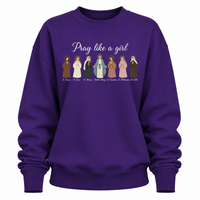 Load image into Gallery viewer, Pray Like A Girl - Crewneck Sweatshirt