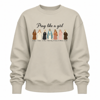 Load image into Gallery viewer, Pray Like A Girl - Crewneck Sweatshirt