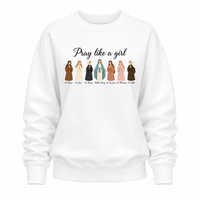 Load image into Gallery viewer, Pray Like A Girl - Crewneck Sweatshirt