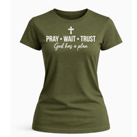 Load image into Gallery viewer, Pray-Wait-Trust T-Shirt
