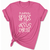 Load image into Gallery viewer, Pumpkin Spice &amp; Jesus Christ T-Shirt - Unisex