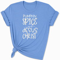 Load image into Gallery viewer, Pumpkin Spice &amp; Jesus Christ T-Shirt - Unisex