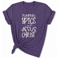 Load image into Gallery viewer, Pumpkin Spice &amp; Jesus Christ T-Shirt - Unisex