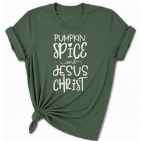 Load image into Gallery viewer, Pumpkin Spice &amp; Jesus Christ T-Shirt - Unisex