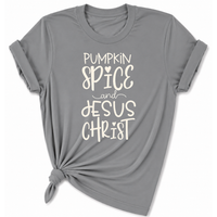 Load image into Gallery viewer, Pumpkin Spice &amp; Jesus Christ T-Shirt - Unisex