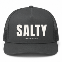 Load image into Gallery viewer, SALTY Trucker Hat – Matthew 5:13-14 Premium 5-Panel Snapback Cap