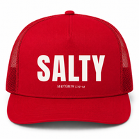 Load image into Gallery viewer, SALTY Trucker Hat – Matthew 5:13-14 Premium 5-Panel Snapback Cap