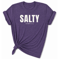 Load image into Gallery viewer, Salt of the Earth Christian T-Shirt in Heather Purple | Faith Plus 3