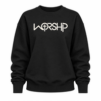 Load image into Gallery viewer, WORSHIP Cross Crewneck Sweatshirt
