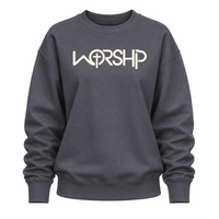 Load image into Gallery viewer, WORSHIP Cross Crewneck Sweatshirt